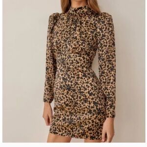 - Reformation animal print mini dress